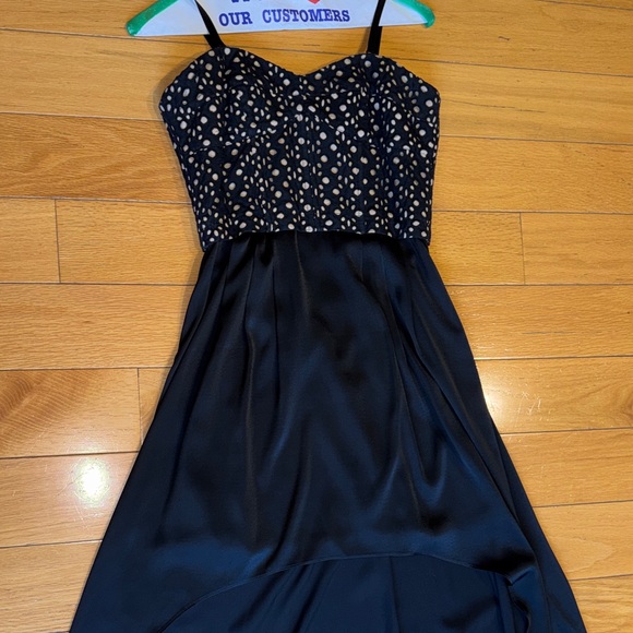 BCBGMaxAzria Black Strapless Dress with Gold Accents - Picture 4 of 5